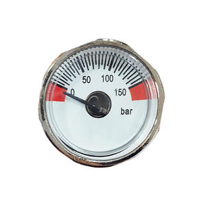 공장 직판 다이얼 사이즈 25mm 1/8 NPT 150Bar 니켈 도금 황동 쉘 미니 압력 게이지 - Product Image 1