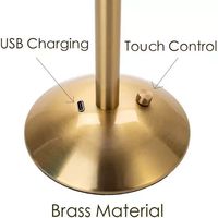 Transfrontalier pour Amazon cuivre or naturel nordique créatif rétro lampe de Table sans fil moderne chevet atmosphère lampe or
