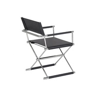 Fauteuil de direction moderne en acier inoxydable et cuir, fauteuil de bureau de loisirs, fauteuil de salon pour la maison et l'hôtel