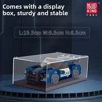 27001 Modèle de voiture de course à l'échelle 1:8, modèle d'assemblage, blocs de construction électroniques DIY pour enfants, matériau en plastique ABS, unisexe