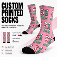 Chaussettes de sport personnalisées OEM pour adultes - Chaussettes sans couture respirantes à séchage rapide, absorbant la transpiration, résistantes aux déchirures, impression numérique, chaussettes personnalisables