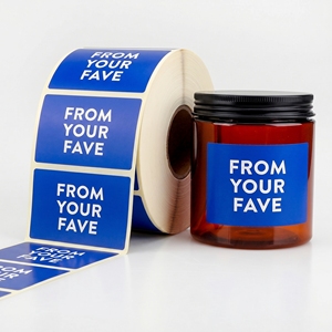 Wholesale Custom Logo Textured <b>Paper</b> 3D Embossed Debossed Luxury Blue <b>Paper</b> Packaging Adhesive Various Shape Label Stickers - Product Image 1