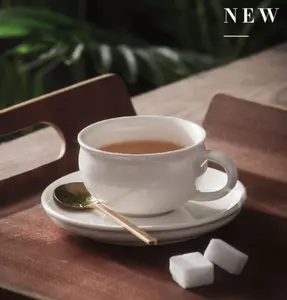 Chuzao — service à thé en porcelaine de luxe, vendu avec soucoupe et tasse blanche, pour le café, 2020