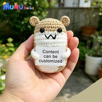 Poupée Amigurumi Hamster Crochetée à la Main Personnalisée en Gros pour le Soutien Émotionnel, Compagnon de Bureau, Cadeau, Fabricant OEM ODM
