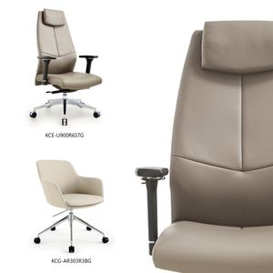 เก้าอี้สำนักงานผู้บริหารหนังสไตล์โมเดิร์นหรูหรา พร้อมขาอะลูมิเนียมอัลลอยด์ เก้าอี้ผู้จัดการ เก้าอี้ห้องประชุม - Product Image 2