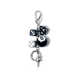 Porte-clés 8 Ball Y2K, Dés Étoilés, Billard, Porte-clés Magique Porte-Bonheur, Breloque pour Sac à Dos et Sac à Main - Product Image 2