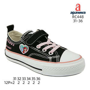 Apawwa RC448 Zapatos casuales negros Talla 31-36 - Product Image 1
