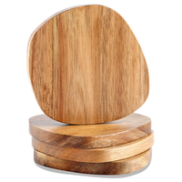 Sous-verre en bois personnalisé, tapis de boisson en bois naturel et protection de table, tapis de tasse vierge personnalisé pour café