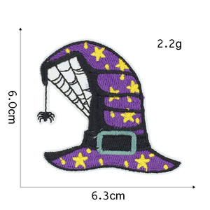 Nouveau Halloween sorcière chauve-souris broderie Patch fer sur citrouille horreur Patch pour accessoires décoratifs - Product Image 2