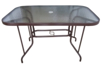 Ensembles de chaise et de table non pliables avec parasol