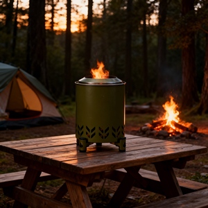 Réchaud à <span class=keywords><strong>bois</strong></span> pliable pour le camping, en titane, léger, pour la randonnée, équipement de randonnée ultraléger, <span class=keywords><strong>bushcraft</strong></span> - Product Image 5