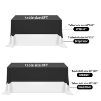 Décoration de table personnalisée DIY, décoration de fête, stand de vendeur, chemin de table personnalisé avec logo, nappe