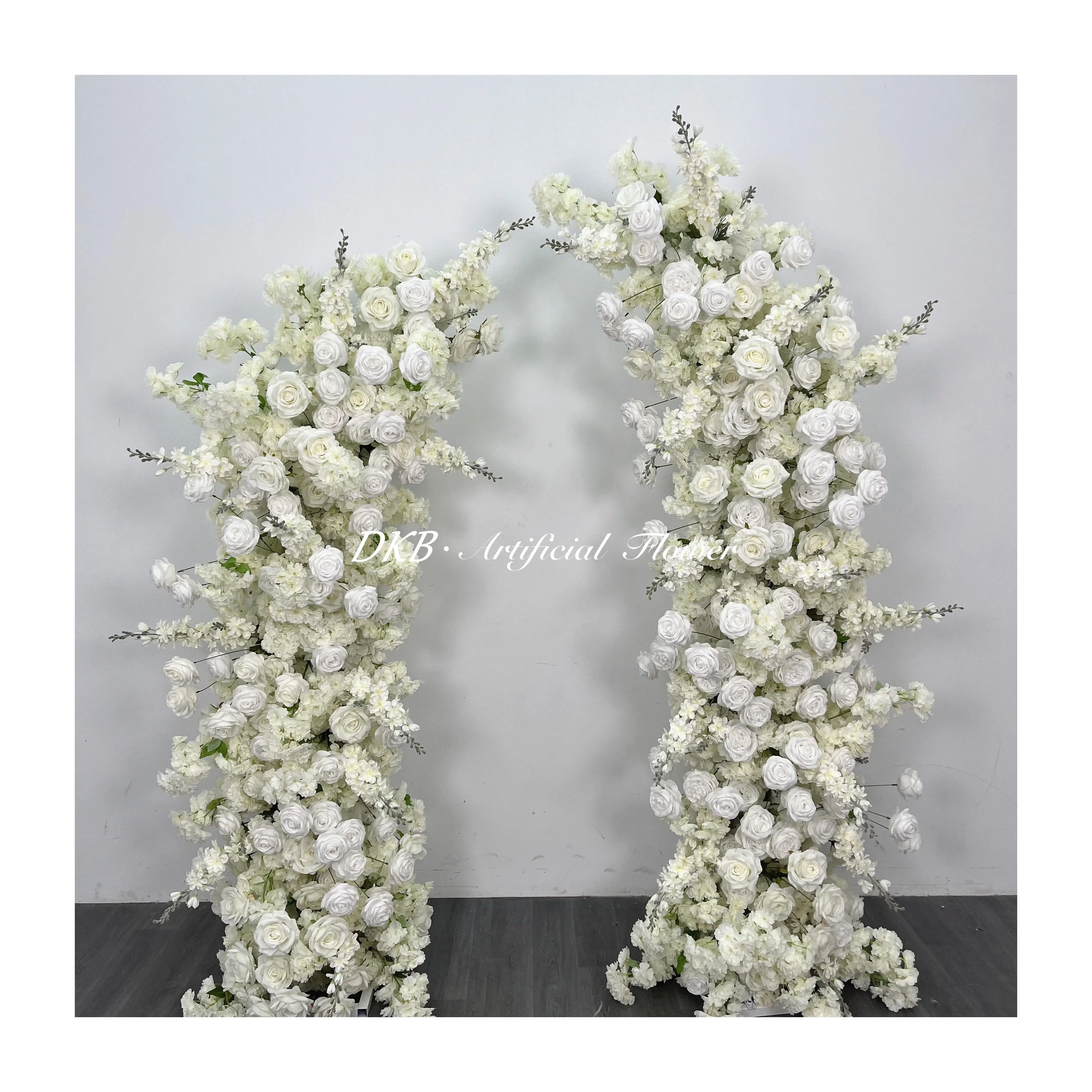 DKB 3d bianco matrimonio arco floreale fiori sfondo decorazioni per matrimonio bianco