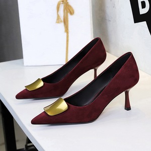 Chaussures en résille antidérapantes à lacets pour femmes, à talons bas ou hauts, style bout peu profond et pointu, sexy, pour banquets et mode - Product Image 4