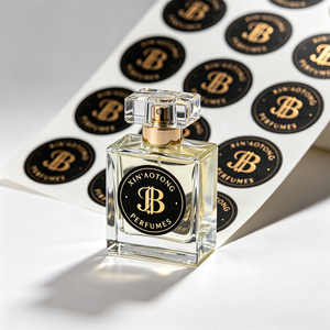 Étiquette autocollante personnalisée en feuille d'or à chaud, imperméable, imprimée pour l'emballage de parfums, cosmétiques et produits de beauté, vente en gros - Product Image 4
