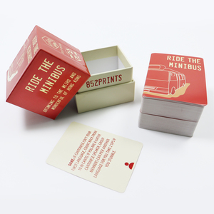 Stampa personalizzata di bere <span class=keywords><strong>domande</strong></span> divertenti carte da <span class=keywords><strong>gioco</strong></span> rosse <span class=keywords><strong>con</strong></span> coperchio e scatola di base stampate per adulti sfida ubriachi <span class=keywords><strong>gioco</strong></span> di carte - Product Image 5