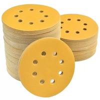 Disques abrasifs en papier de verre doré en gros, feuilles de ponçage dorées pour le meulage et le polissage du bois