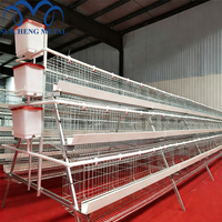 Cages à poulets métalliques soudées pour élevage avicole, poulailler à batterie à 4 niveaux pour poules pondeuses, poussins et élevage, galvanisé