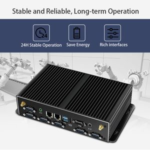 Helorpc Hot Bán pen-tium 3805U kép Gigabit Ethernet RS232 6USB Linux Barebone không quạt máy tính công nghiệp Máy tính để bàn nhỏ PC - Product Image 5