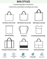 Tas Tote Kanvas Hitam Kecil dengan Logo Custom, Tas Tangan Katun Reusable, Hadiah Promosi, Tas Makan Siang, Pegangan, Pantai, Ukuran Dapat Disesuaikan