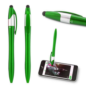 Stylo à encre twist personnalisé 3 en 1, stylo à bille avec stylet à encre multicolore, stylo à bille en noir bleu rouge - Product Image 4