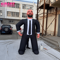 Homme gonflable de 2,4 m de haut pour la décoration de scène de mariage, fond, costume d'homme personnalisé, modèle gonflable