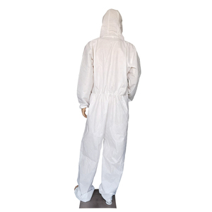 TYPE 5/6ชุดสาดสารเคมีความเสี่ยงต่ำโดยรวม,ชุดคลุมแบบใช้แล้วทิ้ง SMS ระบายอากาศได้ดีมาก - Product Image 2