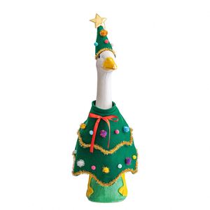 Déguisement de Noël lumineux pour oie décorative d'extérieur, pour jardin, cour, patio, statue, décoration de Noël - Product Image 1