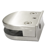 Support de fixation en verre de type D compact, moderne et réglable pour balustrades de véranda/escalier, à fixer sur tube/poteau