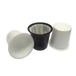 カスタム印刷空のプラスチック製リサイクル可能なコーヒーカプセルKカップ、ろ紙と蓋付き