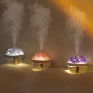 Nuevo regalo creativo 800mAh diseño de flores <span class=keywords><strong>artificiales</strong></span> Mini humidificador de aire escritorio decoración del hogar humidificador con luz nocturna - Product Image 5