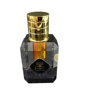 Nieuwe Ontwerp Fancy Attar Fles Met Crystal Base Glazen Fles Voor Oud Olie