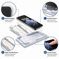 Kit d'installation de protection d'écran en verre trempé anti-poussière à couverture intégrale pour iPhone 16 17 18 Pro Max avec protection de confidentialité