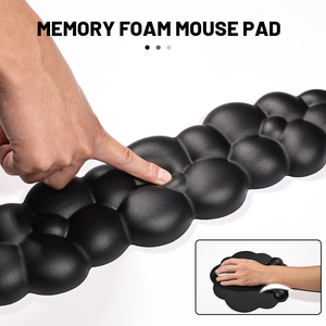 Alfombrilla de ratón con reposamuñecas de nube de Color degradado personalizado de dibujos animados, juego de alfombrilla de muñeca para teclado con Base antideslizante de PU - Product Image 3