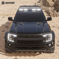 Accessoires tout-terrain noir brillant ailes modifiées aileron de coffre arrière de toit de queue pour Ford Ranger Raptor