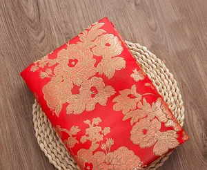 Tessuto broccato di fiori jacquard cinese metallico in poliestere di alta qualità per il vestito