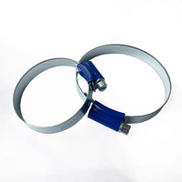 Collier de serrage de type britannique bleu avec bande galvanisée en fer de 9,7 mm et 11,7 mm
