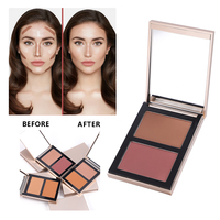Palette Duo Bronzante Personnalisée avec Logo Privé – Poudre Contour et Highlighter Bicolore pour Maquillage Visage – Vente en Gros