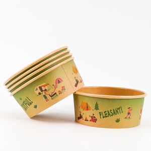 Giá rẻ nhất dùng một lần lấy đi Nâu giấy kraft Rau Bát <span class=keywords><strong>salad</strong></span> với Pet Nắp - Product Image 6