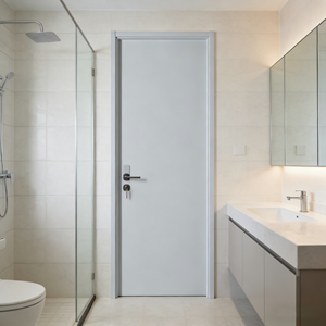 <span class=keywords><strong>Porte</strong></span> en bois composite <span class=keywords><strong>laqué</strong></span> couleur unie, style minimaliste moderne, insonorisée pour chambre, salle de bain, cuisine, intérieur - Personnalisable - Product Image 4