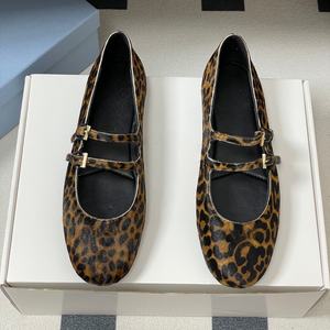 Nuevas Sandalias Planas de Mujer con Estampado de Leopardo, Elegantes Zapatos de Ballet con Correa y Tacón Bajo de 3cm, Colección Otoño-Invierno 2026 - Product Image 1