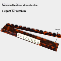 Support de Mahjong en Acrylique de Marque, à Fixation Magnétique, Couleur Écaille de Tortue Américaine, Règle de Mahjong Juive, Supports de Mahjong