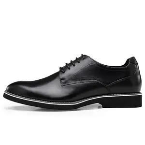 Wholesale Formal Shoes Men Office Genuine Leather Black Flat Shoes