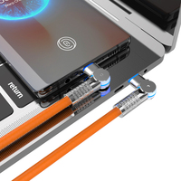 Codo flexible de 180 grados tipo C a C Cable de datos de carga rápida 1m/2m/3M Cable de rotación USB C para uso en computadora e impresora