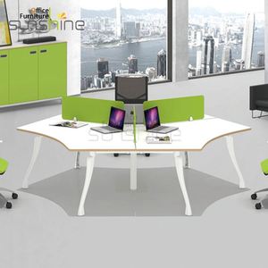 Scrivania da Ufficio Moderna Semicircolare Sunshine in Vendita, con Struttura in <span class=keywords><strong>MFC</strong></span> e Acciaio per Uso Commerciale - Product Image 1