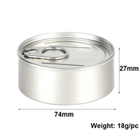 UKETA Boîte ronde personnalisée anti-odeur en métal pour enfant avec couvercle à anneau de traction pour le toit Boîte en fer blanc scellable à la main