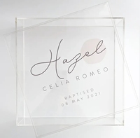Boîtes d'emballage en plexiglas transparent personnalisées, boîte hexagonale en acrylique avec couvercle transparent pour cadeau de mariage