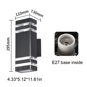 IP65 nhà hiện đại chiếu sáng lên và xuống đèn/ngoài trời ánh sáng/khách sạn biệt thự bên ngoài gắn kết không thấm nước ánh sáng sân vườn ABS tường ánh sáng - Product Image 2
