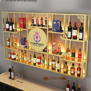 Étagère à vin pour comptoir de bar, mur d'arrière-plan pour <span class=keywords><strong>caisse</strong></span> de restaurant, présentoir à vin et boissons, personnalisation du cadre - Product Image 4