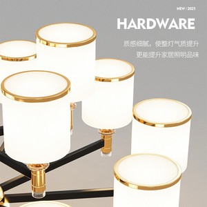 Modern Nordic Style Multi-head Chandelier E27 Energy-saving Lamps Round <b>Ceiling</b> <b>Light</b> For Living Room Bedroom Home Lighting - Product Image 4